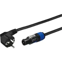 Monacor AAC-115P Stroom Aansluitkabel [1x Randaarde stekker - 1x PowerCon-stekker] 2 m Zwart