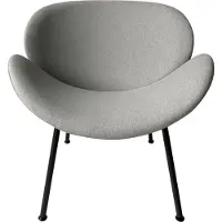 Meet by Paperflow Fauteuil SMILE Paperflow - polyurethaanschuim - staal en polyester - zwart en grijs