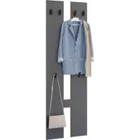 VCM Houten set halmeubelen Garderobe kapstokken Garderobepaneel Salia M