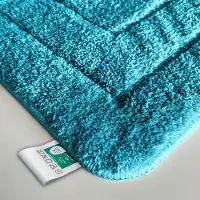 Karat Badmat Atlantis - Rechthoekig - Anti-Slip Achterkant - Modern Badkamermat - Turquoise - 50 x 80 cm