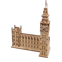 Ugears Big Ben Houten 3D Model Bouwpakket - Iconische Architectuur - 63 onderdelen