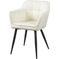 En.casa Eetkamerstoel Birmingham kuipstoel 81x57x53 cm beige en zwart []