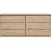 Ebuy24 Naia kommode 6 lades eiken decor.