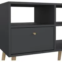 Ebuy24 Bodo TV-meubel 2 lades, 4 planken matgrijs.