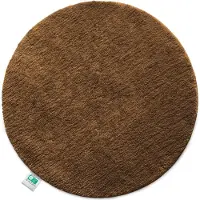 Casa Pura Sky Badmat - Ronde Baddeken - Dichte, Pluizige Feel-Good Factor voor je huis - Antislip & Wasbare - Getest op Schadelijke Stoffen - Diameter : 95 cm - Bruin