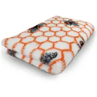 Topmast Vet Bed Bees Cream - Antislip Hondenmat - 100 x 75 cm - Cream - Waterafstotend - Latex Antislip - Benchmat Hond - Hondendeken - Hondenkleed - Machinewasbaar