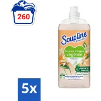 Soupline 5 x - Wasverzachter - Oranjebloesem - 52 Wasbeurten - 1.3L - Wasverzachter - Plantaardige Zachtheid - Oranje Bloesem - Zachte Was - Natuurlijke Zachtheid