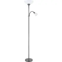 Eglo Up 2 Vloerlamp - E27/E14 - 176,5 cm - Zwart/Wit