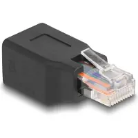 DeLOCK Adapter RJ50 plug to jack pin out 1:1 black