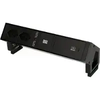 Bachmann DESK2 2xCH 1xUSB C 60W 0,2m, GST18 RAL9005 Zwitserland