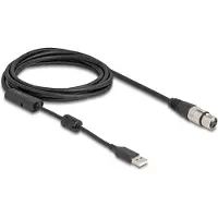 DeLOCK High-Res Audio Converter Cable XLR 3 pin to USB Type-A analogue to digital 3 m