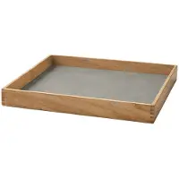 Lind DNA Even teakhouten dienblad square S Nupo light grey