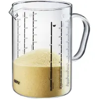 GEFU METI Maatbeker – 1 Liter – Borosilicaatglas – Met Maataanduiding en Schenktuit
