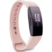 Strap-it Siliconen Smartwatch bandje - Geschikt voor Fitbit Inspire / Inspire HR / Inspire 2 silicone band - roze - Horlogeband / Polsband / Armband - Maat: Maat L
