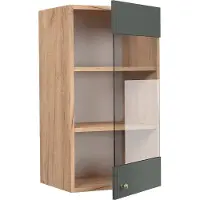Vicco Fame-Line Glazen keukenkast – 40 cm Groen-Goud Landhuis