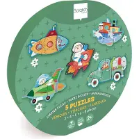 Scratch Beginnerspuzzel - Voertuigen - Ca.10-19Cm - Met 5 Puzzels - 2 Jaar