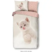 Good Morning Dekbedovertrek Katoen - Catty 140 x 200 cm