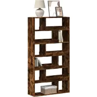 vidaXL Boekenkast 100x33x187,5 cm bewerkt hout gerookt eikenkleurig