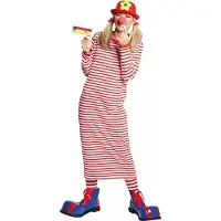 Rubies Rivel-Shirt Rood-Wit - Clown kostuum voor carnaval