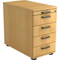 Hjh OFFICE PRO SIGNA SC50 SG - Rolcontainer Beuken Hout met 4 lades Greeplijst kunststof