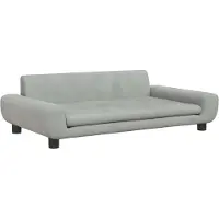 vidaXL Hondenmand 100x54x33 cm fluweel lichtgrijs