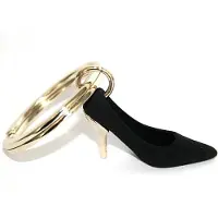 Metalmorphose sleutelhanger High Heel design zwart goud