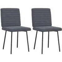 vidaXL Eetkamerstoelen 2 st fluweel donkergrijs