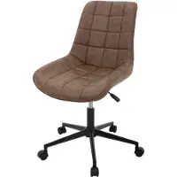 ML-Design Bureaustoel Darios velvet | fluweel bruin 53x97x60 cm bureaustoelen | NADUVI