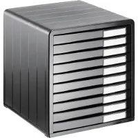 Rotho Timeless Bureau Ladenbak met 10 Dichte Lades 34.5x29x32 cm Antraciet