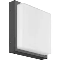 LCD Wandlamp buiten met bewegingssensor Ernest, zwart, Aluminium, Modern