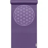 Yogistar Yogamat basic Flower of Life violet Fitnessmat YOGISTAR
