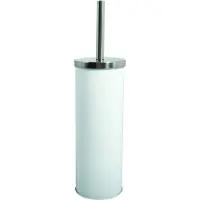 Spirella MSV Toiletborstel in houder/wc-borstel - metaal - ivoor wit - 38 cm - Toiletborstels