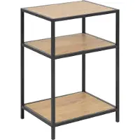 Hioshop Sea nachtkastje met 2 planken, eiken.
