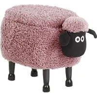 Beliani SHEEP - Hocker - Roze - Polyester