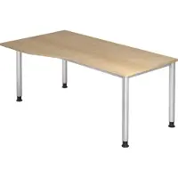 Hjh OFFICE PRO HILO 18 S - 180 x 100 Eiken Tafelhoogte I In hoogte verstelbaar