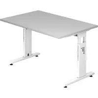 Hjh OFFICE PRO MEGA 12 W - 120x80 Tafelhoogte I In hoogte verstelbaar Grijs/Wit