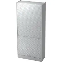 Hjh OFFICE PRO SIGNA R90 RE - Grijs/Zilver Roldeurkast Hoogte van de map | 5 OH Rail handvat (kunststof)