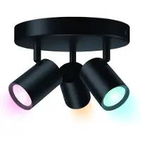 WiZ Connected WiZ 3 spots Imageo rond - Gekleurd en Wit licht - GU10 - zwart