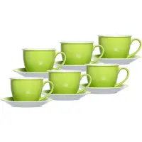 Ritzenhoff & Breker Milchkaffee Tassen mit Untertassen Doppio 350 ml Set van 6