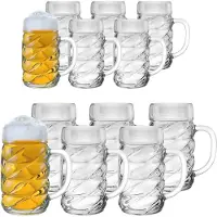 Stölzle Bierkrüge Diamond 0,5 l & 1 l Set van 12