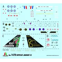 Italeri Modelbouwpakket Vliegtuigen - 1470 Jaguar T.2 - R.A.F. Trainer - Vliegtuig Plastic - 1:72 - Modelbouw