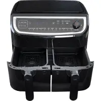 Gastronoma Airfryer - Dubbele Heteluchtfriteuse met laag vetgehalte - PFAS vrij - 18290006 - Zwart