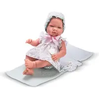 Rappa Asi babypop Maria 43cm - poppenjurk Cloe - speelgoedpop.