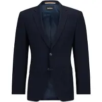 BOSS Slim Fit Jas donkerblauw, Effen