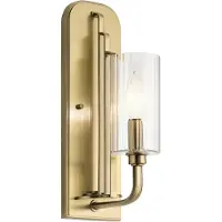 Kichler LED Wandlamp Kimrose | 1X E14 Max 40W | Brushed Natural Brass
