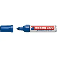 Edding 550 permanent marker, Ronde punt 3-4 mm, blauw, 10 stuks