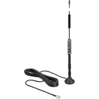 DeLOCK LTE Antenna SMA plug 5 dBi fixed omnidirectional with magnetic base and connection cable RG-174 3 m outdoor black