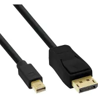 InLine Mini DisplayPort - DisplayPort kabel | DP1.2 (4K 60Hz) | HBR2 (21.6Gbit/s) | zwart | 1 meter