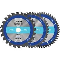 Labor HM cirkelzaagblad hout 210x30x2,4mm - 24,40,48T (3 Stuks)