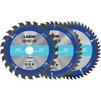 Labor HM cirkelzaagblad hout 205x30x2,4mm - 24,40,48T (3 Stuks)